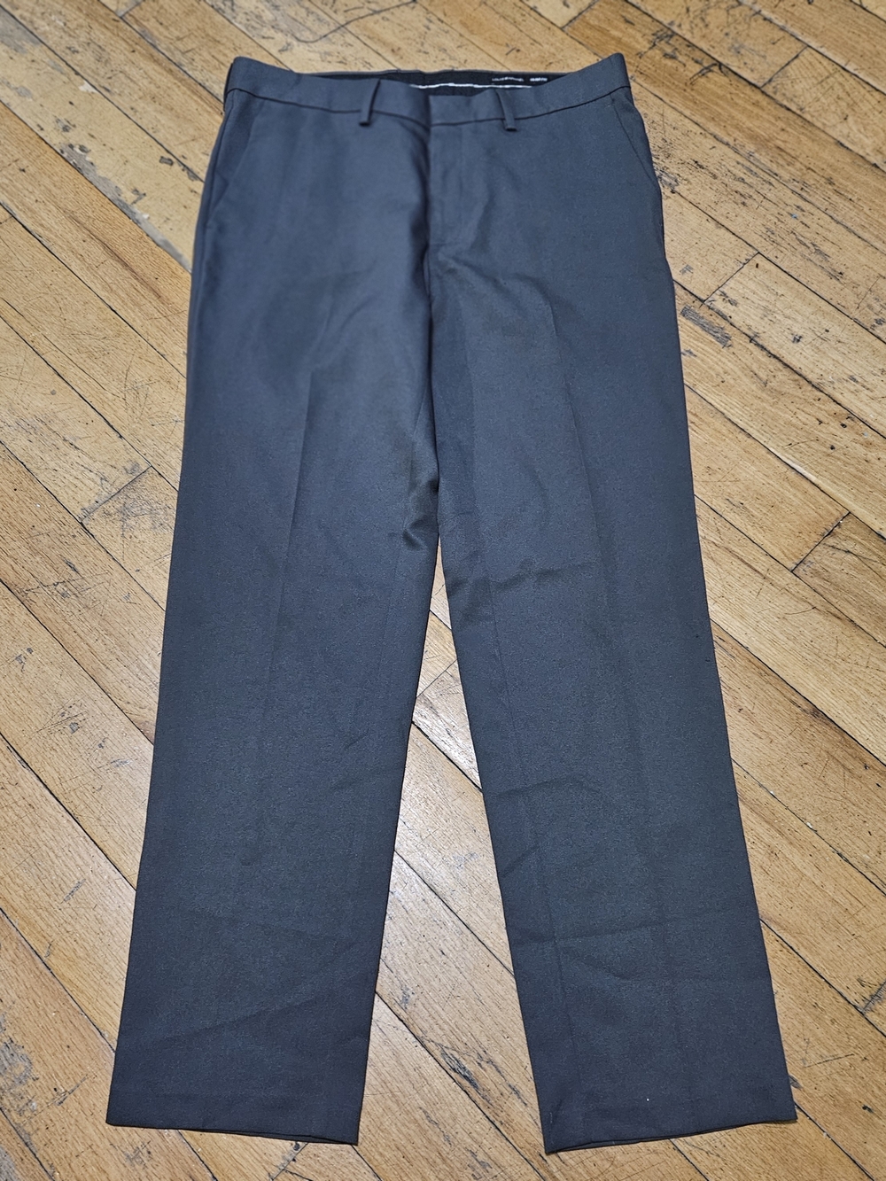 Louis Raphael Slim Fit Dress Pants Men’s 33x30 Gray Flat Front Charcoal Poly